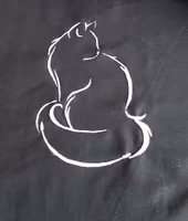 Tygväska - Katt siluett 1
