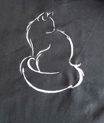 Tygväska - Katt siluett 1