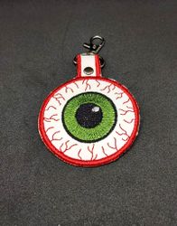 Broderad nyckelring - Eyeball