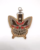Broderad nyckelring - Skullifly
