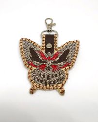 Broderad nyckelring - Skullifly