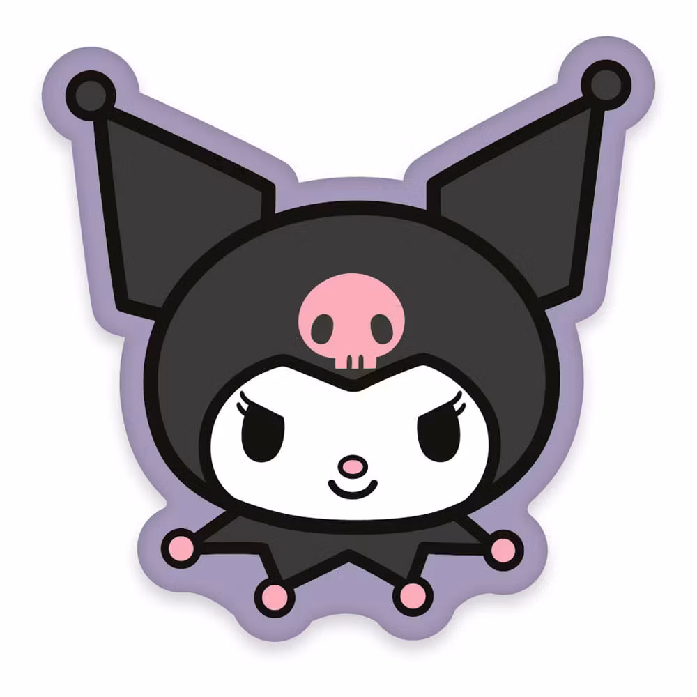 3D kudde - Sanrio Pillow Kuromi Face 36 cm