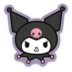 3D kudde - Sanrio Pillow Kuromi Face 36 cm