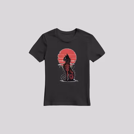 Cat and Moon t-shirt