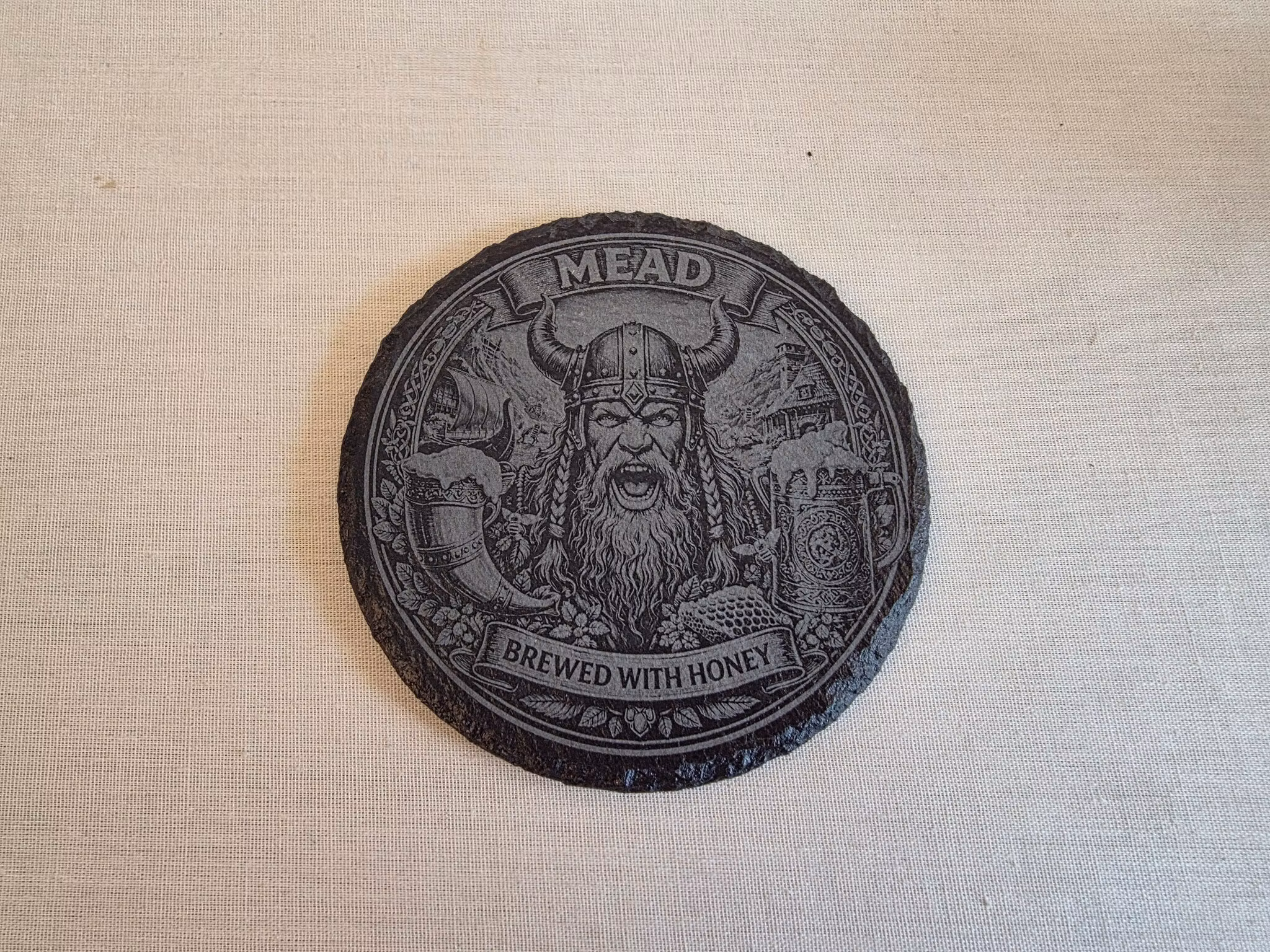Viking mjöd – skiffer glasunderlägg