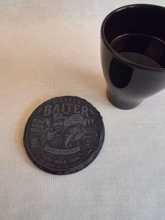 Master Baiter – skiffer glasunderlägg