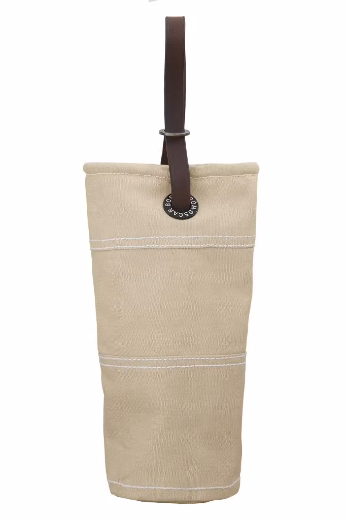 Vinbag i läder och ny canvas