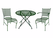 Stol i smide MÖRKGRÖN, utan armstöd från Mr Fredrik