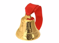 Liten julklocka att hänga i granen, dörröppning mm