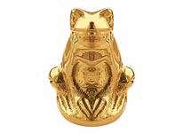 Groda, sittande, mässing, 5 cm