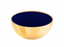 Skål i mässing, insida i blått från Gusums Messing