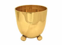 Liten hög skål i klassisk Gusums Messing design på kulfötter