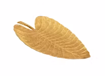 Fat, handmålad plåt, 43 cm, hårdlackat, guldgult