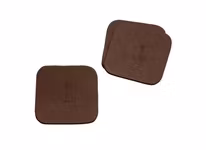 Glasunderlägg i läder med ankarmotiv