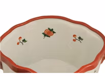 Ytterkruka i porslin, papegoja på gunga