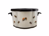 Ytterkruka i porslin, med motiv av humlor