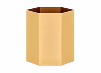 Vas, sexkantig, mässing från Gusums Messing , 13,8 cm x 11 cm