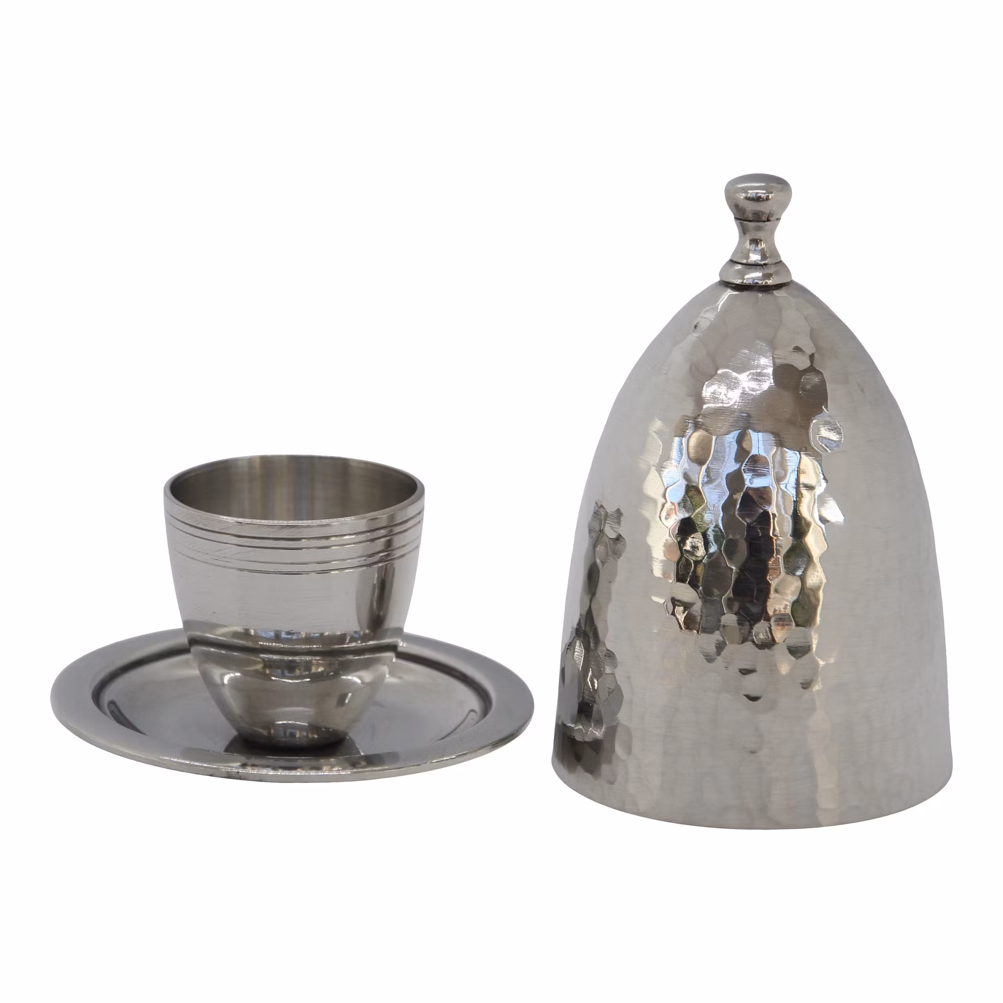 Äggkopp med lock, allt i  tenn från Munka Tenn