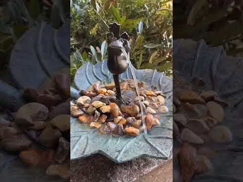 Mr Fredrik Brunnenpaket mit stehendem Brunnenfrosch in Bronze, Pumpe und FASS inkl. Versand