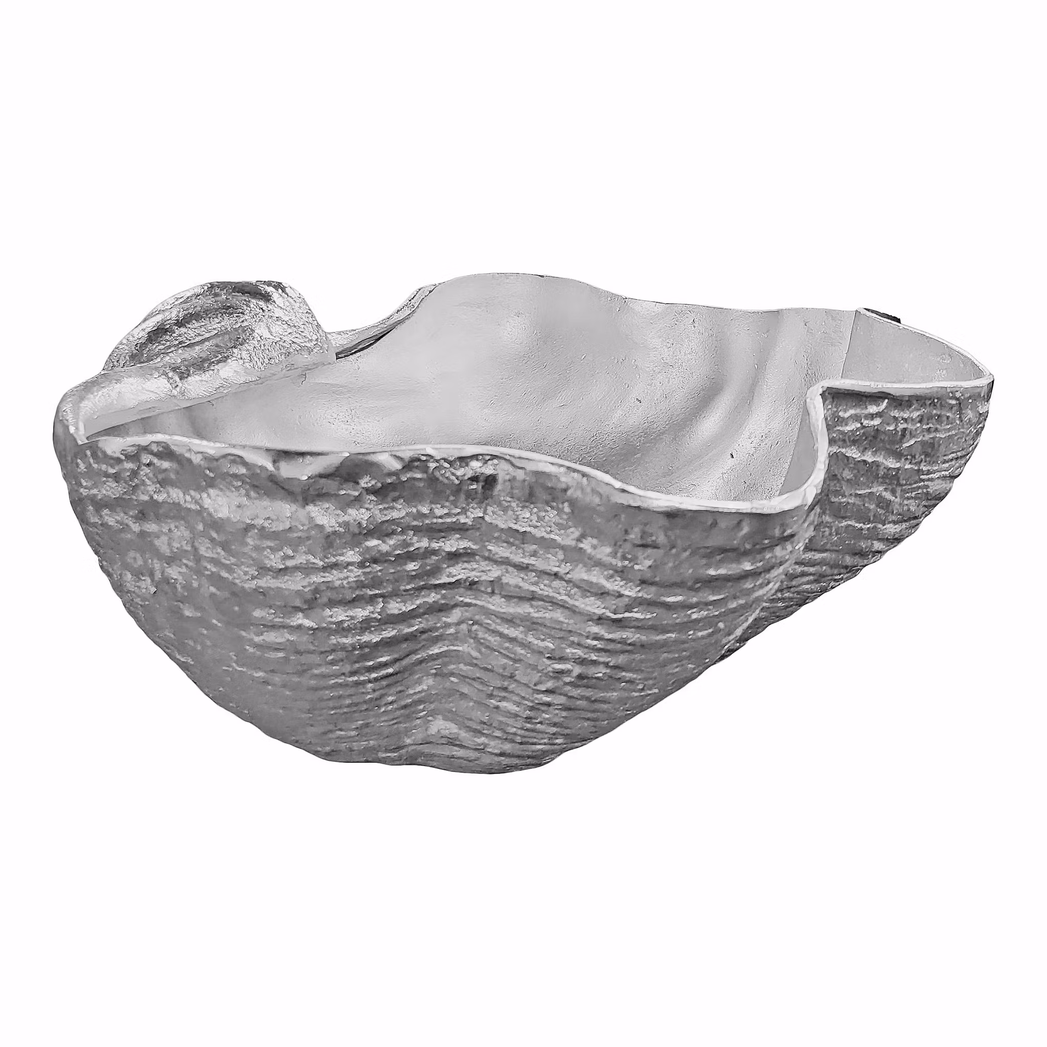 Champagne-/vinkylare och för skaldjursplatå, i form av större snäckskal, nickelpäterat