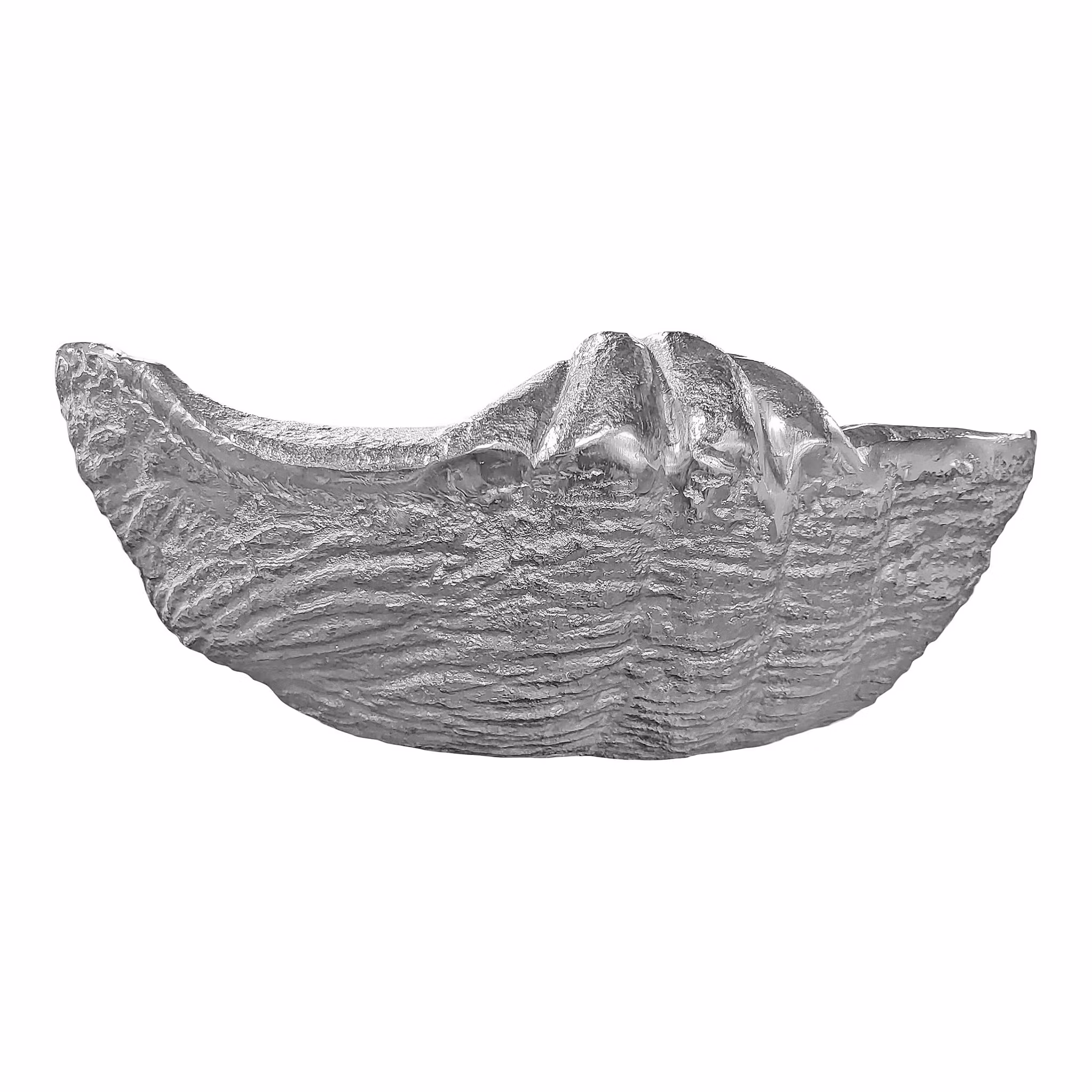 Champagne-/vinkylare och för skaldjursplatå, i form av större snäckskal, nickelpäterat