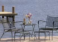 Bord till vilstol i smide,ORANGE, runt, 60 cm från Mr Fredrik