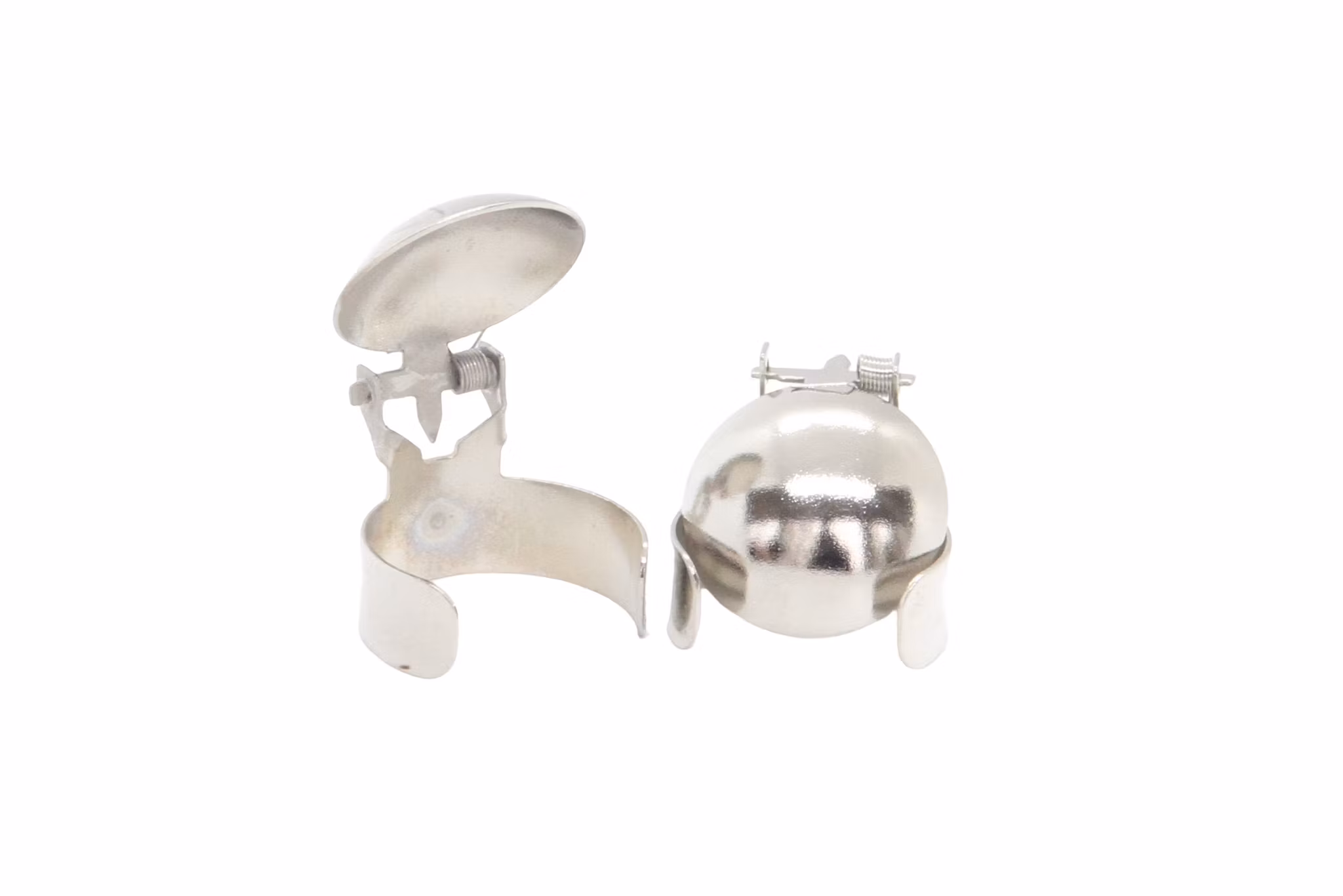 LJU0089 Ljusängel i silverfärg, par, släcker ljuset som brinner