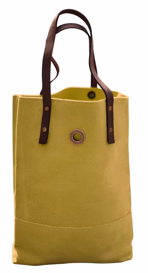 HIPSTERBAG, vaxad canvas, GUL