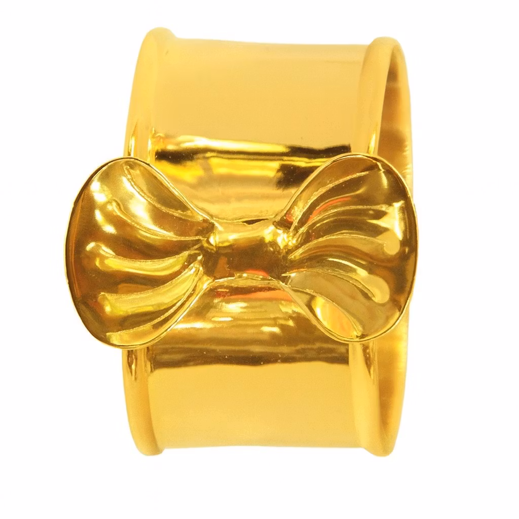 Servettring med fluga i mässing