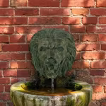 Wall fountain, lion head made in aluminium, from Mr Fredrik 25 cm x 26 cm x 13 cm