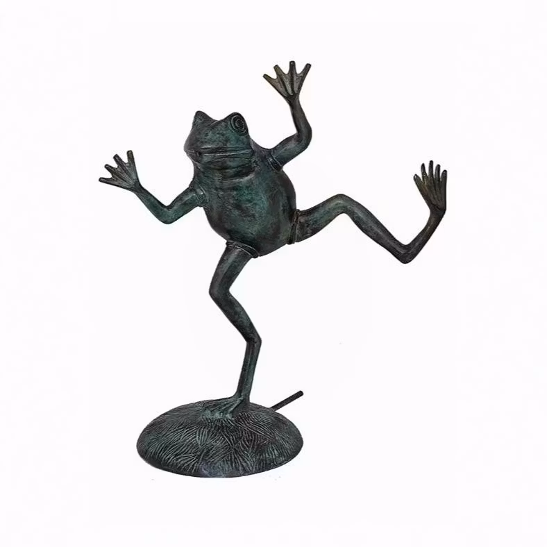 Fountain frog in bronze, 40 cm "Funny frog" from Mr Fredrik