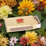 Gusums Messing, unikt tändsticksfodral i mässing med nyckelpiga