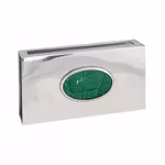 Large matchbox with green malachite stone