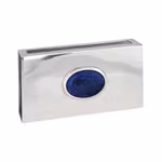 Large pewter matchbox with Lapis Luzuli stone from Munka Sweden