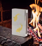 Gusums Messing unikt tändsticksfodral i nickelpläterad mässing med fiskar från Gusums Messing