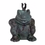 Brunnenfrosch aus Bronze, „Hässlicher Frosch“, 22 cm, mit Krone, von Herrn Fredrik