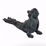 Brunnenfrosch aus Bronze, „sich ausstreckender Frosch“, 16 cm, von Herrn Fredrik