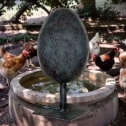 Bronze egg fountain