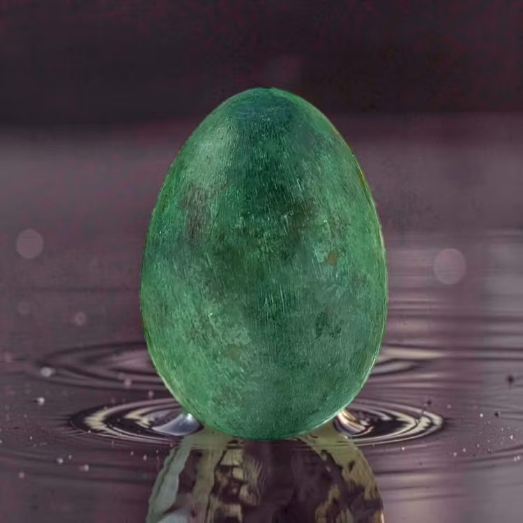 Œuf fontaine100 cm de haut debout sur un trépied, de M. Fredrik