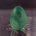 Brunnen-Ei 100 cm hoch stehend auf einem Stativ, von Herrn Fredrik