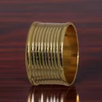 Napkin ring, brass, chiseled, with border