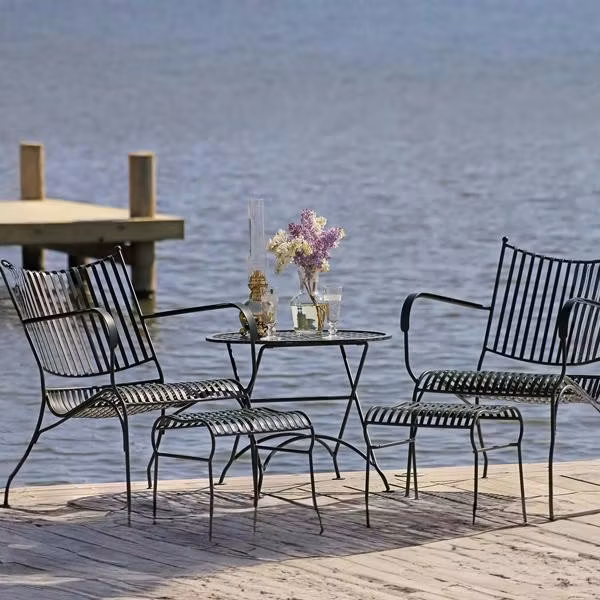 Lounge chair forged iron, , BLACK from Mr Fredrik