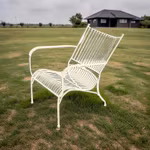 lounge chair in wrought iron, WHITE from Mr Fredrik