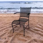 Chair In forged iron, BLACK with armrests from Mr Fredrik