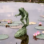 Fountain, frog, jumping
