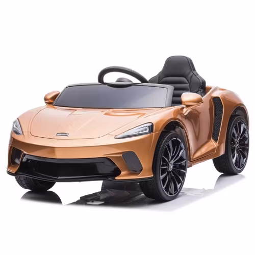 Elbil McLaren GT 12V7AH, EVA-hjul, lädersäte, BT, spraymålad koppar