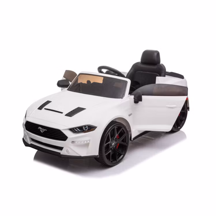 Elbil Ford Mustang 2 x 12V-batteri, 24V-output, EVA-hjul, PU-lädersäte
