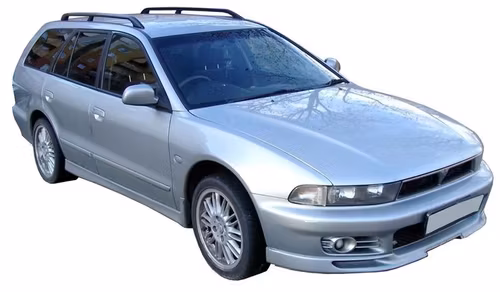 Solfilm til Mitsubishi Galant Stasjonsvogn. Ferdig tilpasset solfilm til alle Mitsubishi biler.