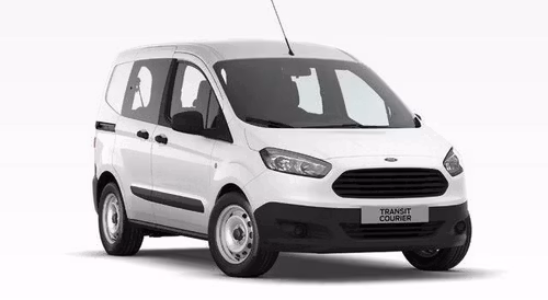Solfilm til Ford Transit Courirer Crew. Ferdig tilpasset solfilm til alle Ford biler.