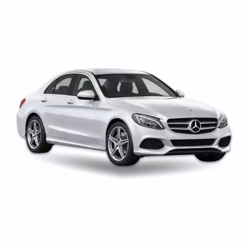 Silver Mercedes C-Class sedan (1993 onwards) – precut window tint film kit